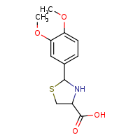 2-(3,4-dimethoxyphenyl)-1,3-thiazolidine-4-carboxylic acid