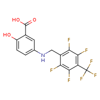 2-hydroxy-5-({[2,3,5,6-tetrafluoro-4-(trifluoromethyl)phenyl]methyl}amino)benzoic acid