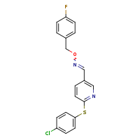 ({6-[(4-chlorophenyl)sulfanyl]pyridin-3-yl}methylidene)[(4-fluorophenyl)methoxy]amine