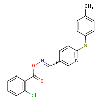 ({6-[(4-methylphenyl)sulfanyl]pyridin-3-yl}methylidene)amino 2-chlorobenzoate