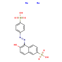 6-hydroxy-5-[2-(4-sulfophenyl)diazen-1-yl]naphthalene-2-sulfonic acid disodium