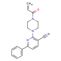 6-phenyl-2-[4-(prop-2-enoyl)piperazin-1-yl]pyridine-3-carbonitrile