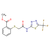 methyl 2-[({[5-(trifluoromethyl)-1,3,4-thiadiazol-2-yl]carbamoyl}methyl)sulfanyl]benzoate