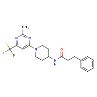 N-{1-[2-methyl-6-(trifluoromethyl)pyrimidin-4-yl]piperidin-4-yl}-3-phenylpropanamide