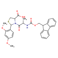 2-(2,4-dimethoxyphenyl)-3-(2-{[(9H-fluoren-9-ylmethoxy)carbonyl]amino}propanoyl)-1,3-thiazolidine-4-carboxylic acid