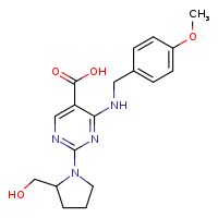 2-[2-(hydroxymethyl)pyrrolidin-1-yl]-4-{[(4-methoxyphenyl)methyl]amino}pyrimidine-5-carboxylic acid