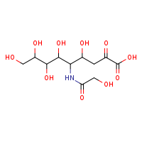 4,6,7,8,9-pentahydroxy-5-(2-hydroxyacetamido)-2-oxononanoic acid